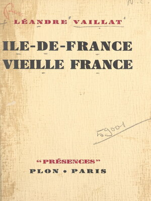 cover image of Île-de-France, vieille France